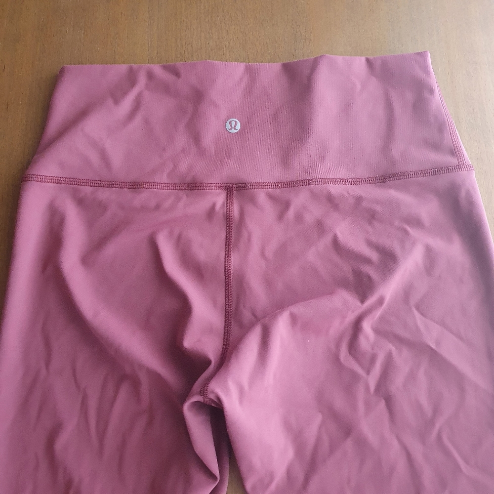 Lululemon mauve pink wunder under cropped leggings size 10 - Picture 6 of 7